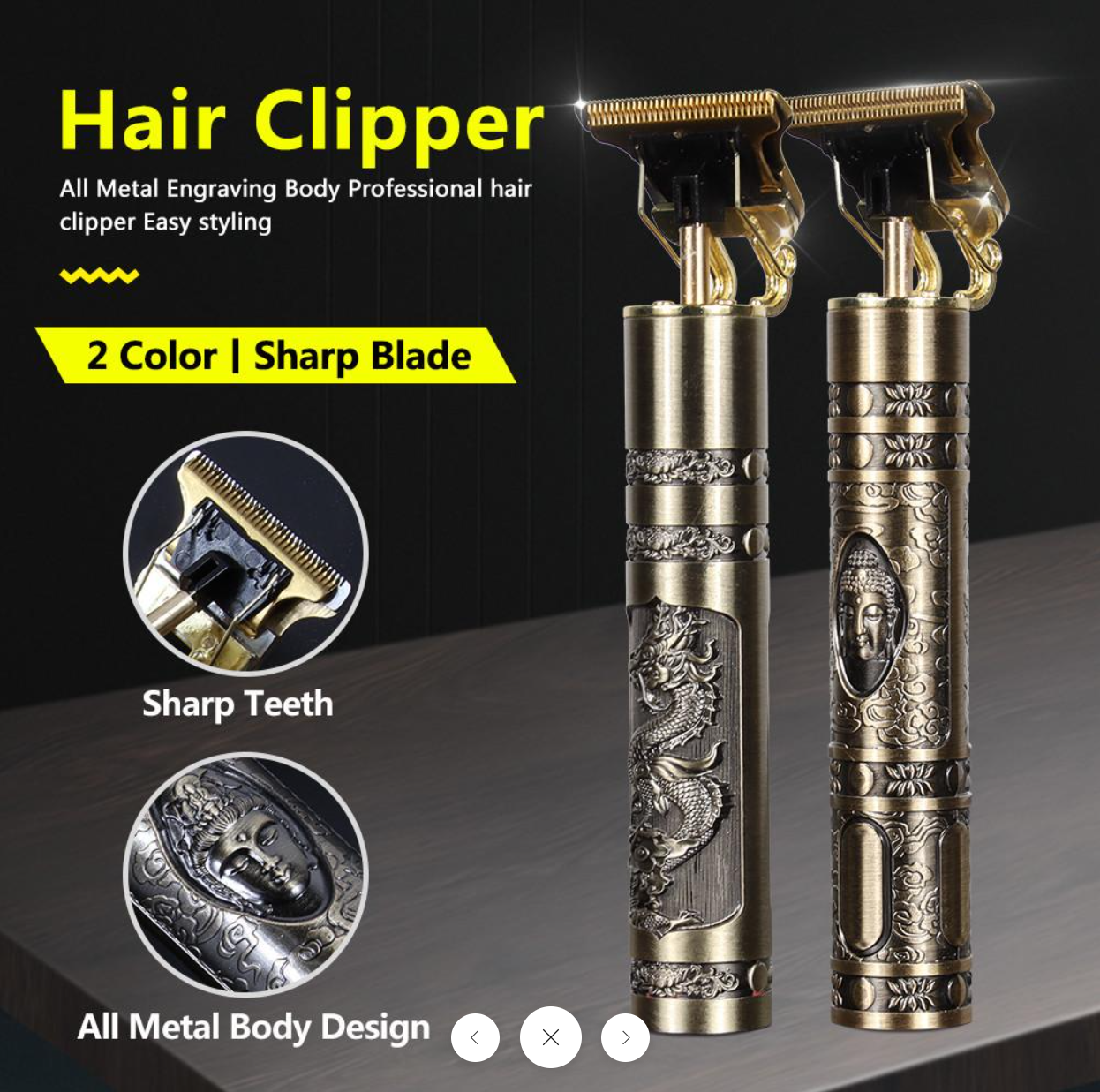 Golden blade buddha copper metal trimmer